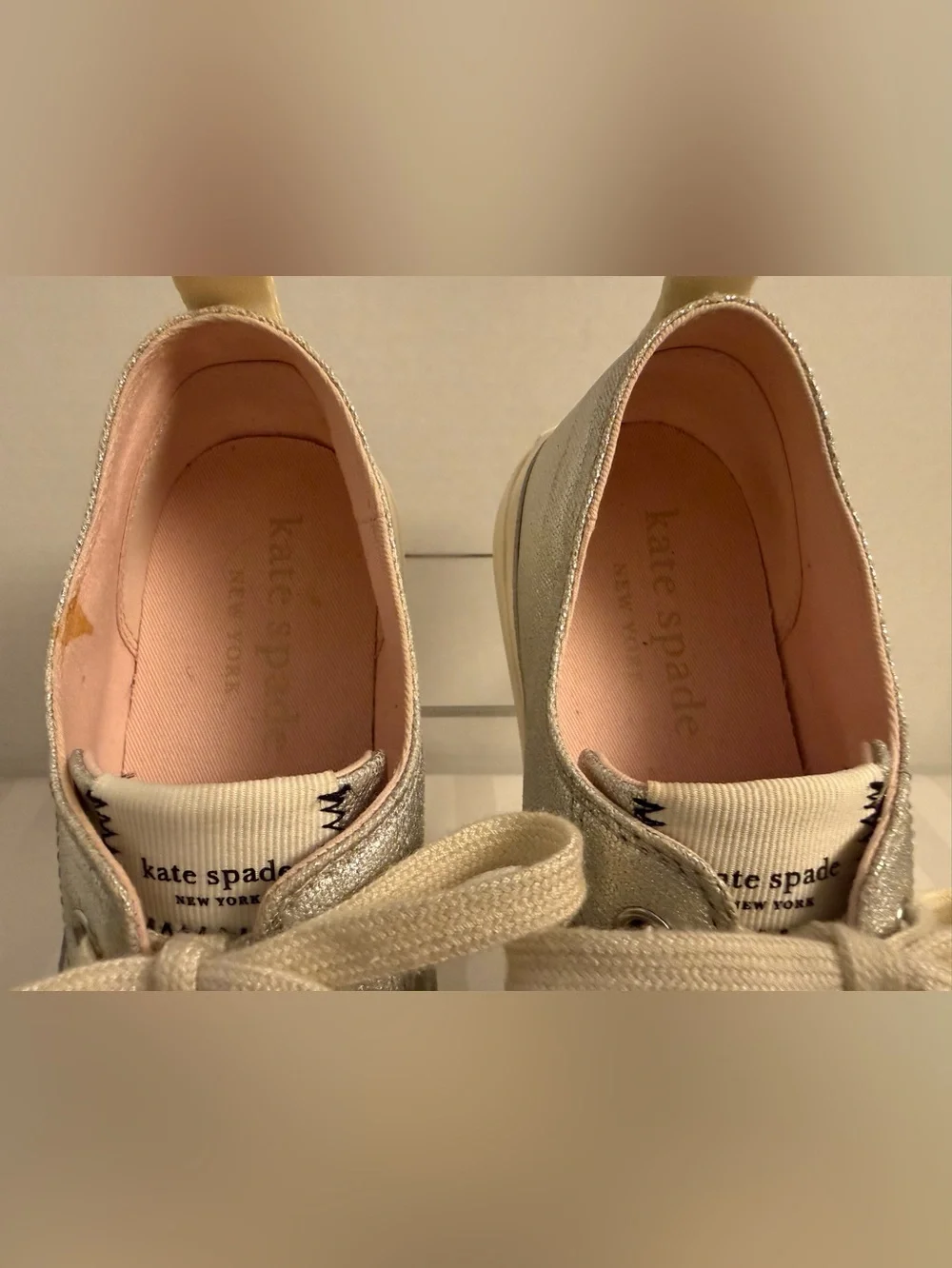 Kate Spade New York Kaia Metallic Platform Sneakers Size 8